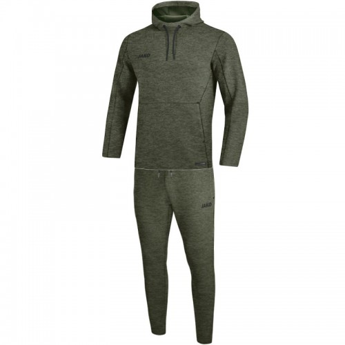 Jogging suit Premium Basics with Hooded Sweat khaki mottled