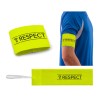 Captain's armband with velcro (Junior/Senior) neon yellow - imprint: RESPECT