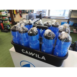 Cawila set of 12 drinking bottles with holder 700ml 
