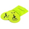 Marking discs with fitness exercises ø 15 cm (neon yellow) - set of 10