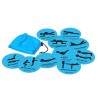 Marking discs with stabilization exercises ø 15 cm (blue) - set of 10