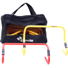 Cawila Flex Hurdles & Bag Set of 10 Yellow Red Height: 15-32 cm