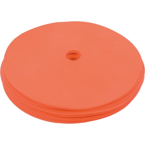 Cawila rubber marking discs set of 10 | non-slip floor markers | 15cm | orange