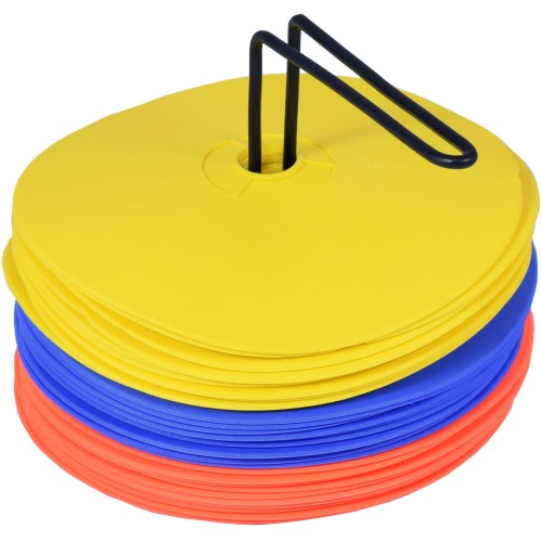 CAWILA floor marker set of 30 + carrier | Marking discs rubber | Diameter 15cm